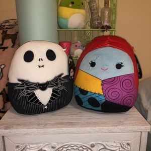 8” jack & sally squishmallow bundle